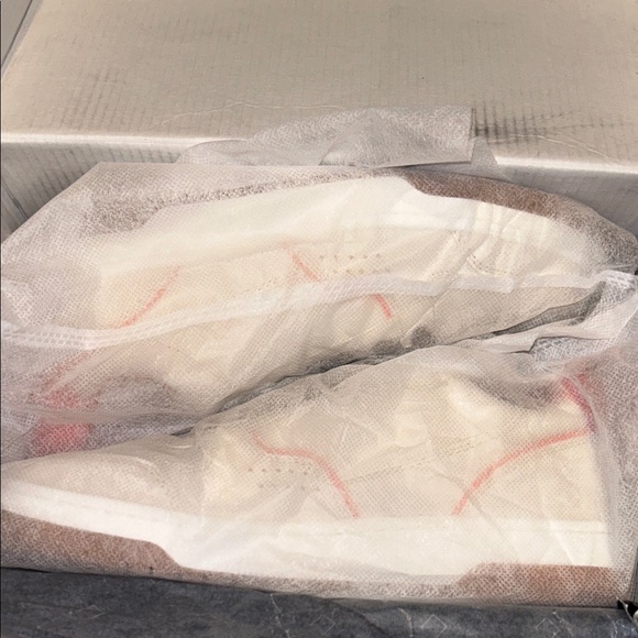 NWB SHU SHOP ROMI FASHION TAUPE and Orange Sneakers size 9 or 11 - Picture 9 of 11